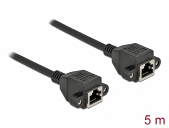 Изображение Delock Network Extension Cable S/FTP RJ45 jack to RJ45 jack Cat.6A 5 m black