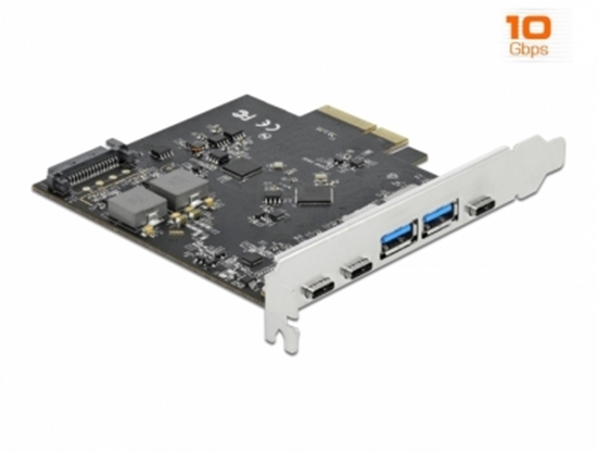 Изображение Delock PCI Express x4 Card to 3 x USB Type-C™ + 2 x USB Type-A - SuperSpeed USB 10 Gbps