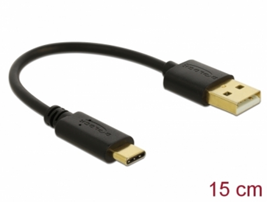 Picture of Delock USB Charging Cable Type-A to USB Type-C™ 15 cm