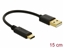 Attēls no Delock USB Charging Cable Type-A to USB Type-C™ 15 cm