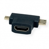 Изображение VALUE HDMI T-Adapter, HDMI  - HDMI Mini + HDMI Micro