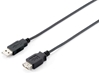 Изображение Equip USB 2.0 Type A Extension Cable Male to Female, 1.8m , Black