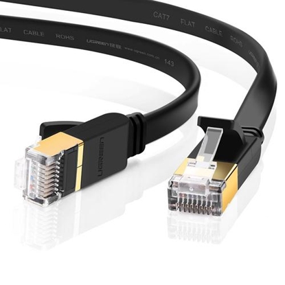 Attēls no Ugreen Płaski kabel sieciowy UGREEN Ethernet RJ45, Cat.7, STP, 3m (czarny)