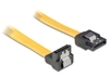 Picture of Delock cable SATA 70cm downstraight metal  yellow