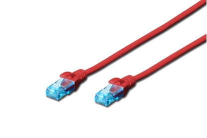 Attēls no Patch cord U/UTP kat.5e PVC 5m Czerwony 