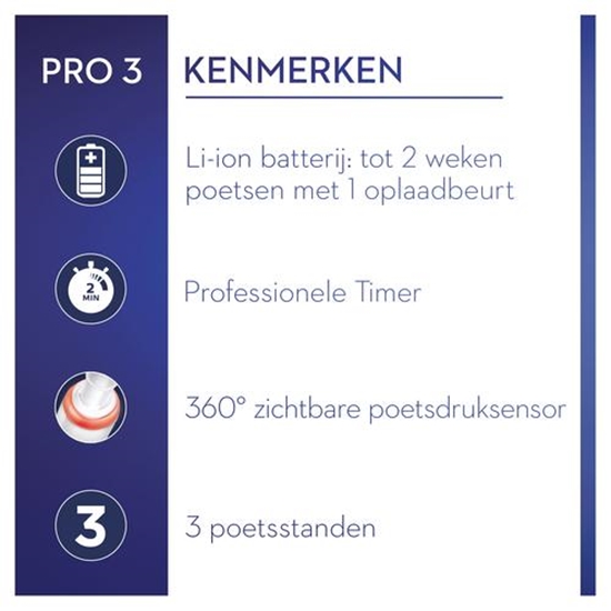 Picture of Szczoteczka Oral-B Pro 3 3000 CrossAction Biała