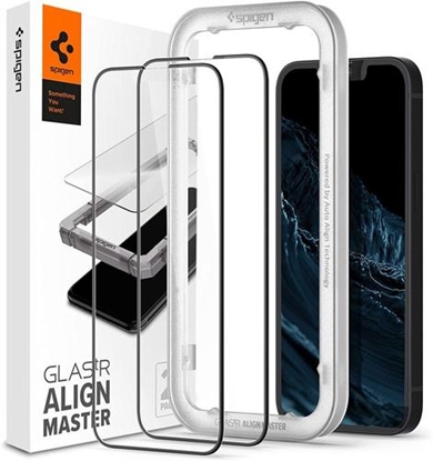 Изображение Spigen SZKŁO HARTOWANE SPIGEN ALM GLASS FC 2-PACK IPHONE 13 / 13 PRO BLACK