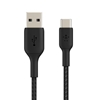 Изображение Belkin USB-C/USB-A Cable 15cm braided, black CAB002bt0MBK