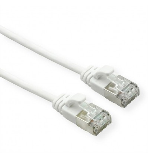 Picture of ROLINE U/FTP DataCenter Patch Cord Cat.6A, LSOH, slim, white, 0.5 m