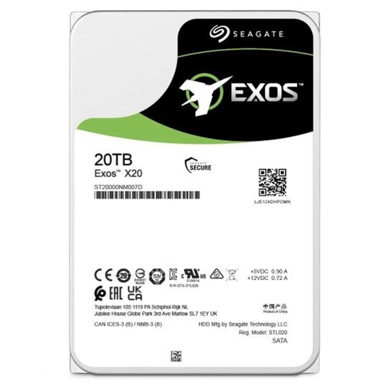 Picture of Seagate Enterprise Exos X20 3.5" 20 TB Serial ATA III