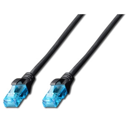 Attēls no Patch cord U/UTP kat.5e PVC 0,5m Czarny 