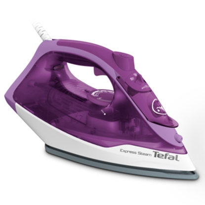 Attēls no Tefal FV2836 Dry & Steam iron Ceramic soleplate 2400 W Purple, White