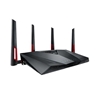 Picture of ASUS RT-AC88U wireless router Gigabit Ethernet Dual-band (2.4 GHz / 5 GHz) Black, Red