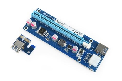 Attēls no Gembird PCI Express Riser Card 6pin Power