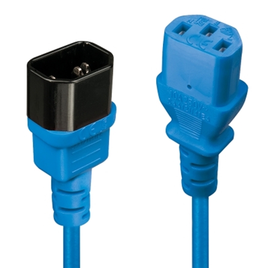 Picture of Lindy IEC Extension Cable, Blue, 1m