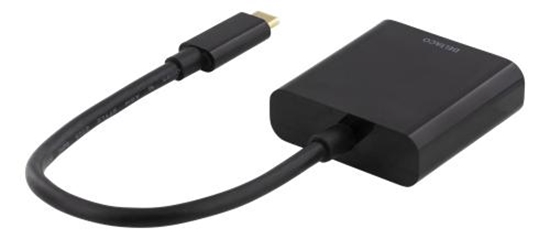 Изображение Adapter AV Deltaco Adapteriai DELTACO USB-C į HDMI, 4096x2160 30Hz, juodas / USBC-HDMI8