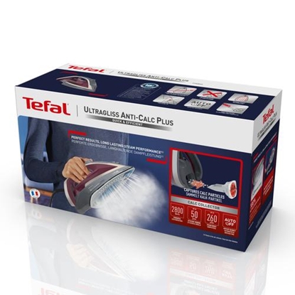 Attēls no Tefal Ultragliss Anti-Calc Plus FV6840E0 iron Steam iron 2800 W Purple, Silver