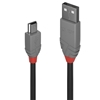 Изображение Lindy 0,5m USB 2.0 Type A to Mini-B Cable, Anthra Line