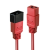 Picture of Lindy 1m IEC C19 to C20 Extension, red