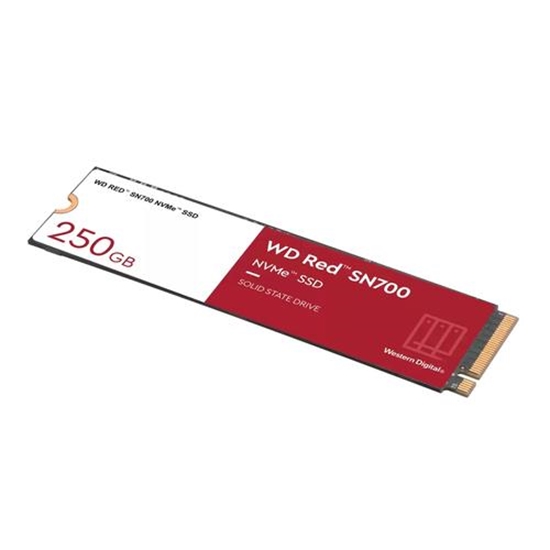 Picture of SSD|WESTERN DIGITAL|Red SN700|250GB|M.2|PCIE|NVMe|Write speed 1600 MBytes/sec|Read speed 3100 MBytes/sec|TBW 500 TB|WDS250G1R0C