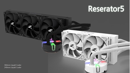 Picture of Zalman Reserator5 Z24 Black CPU Liquid Cooler 240mm Radiator 2 x SF120 ARGB fan Processor All-in-one liquid cooler 12 cm