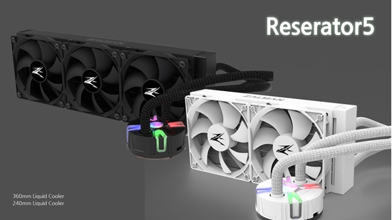 Изображение Zalman Reserator5 Z24 Black CPU Liquid Cooler 240mm Radiator 2 x SF120 ARGB fan Processor All-in-one liquid cooler 12 cm