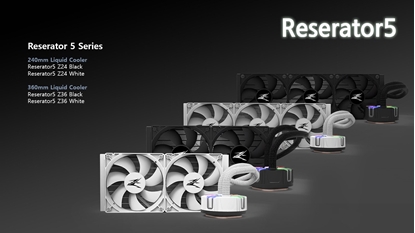 Attēls no Zalman Reserator5 Z36 WHITE CPU Liquid Cooler 360mm ZE1225ASHx3 WH