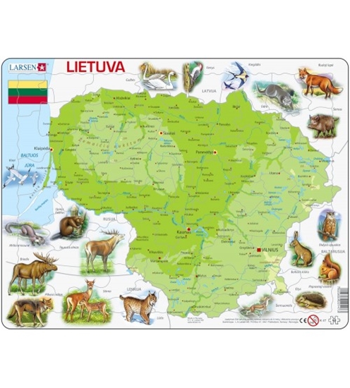 Picture of Puzlis ar 60 Gb Lietuva 36.50 x 28.50 cm FB106945