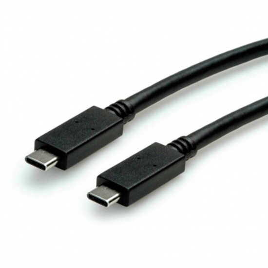 Picture of ROLINE USB 3.1 Cable, PD (Power Delivery) 20V5A, with Emark, C-C, M/M, black, 0.