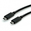 Изображение ROLINE USB 3.1 Cable, PD (Power Delivery) 20V5A, with Emark, C-C, M/M, black, 0.