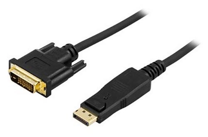 Attēls no Kabel Deltaco DisplayPort - DVI-D 2m czarny (DP-2020)