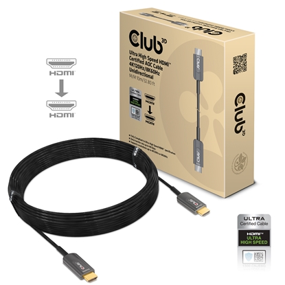 Attēls no CLUB3D Ultra High Speed HDMI™ Certified AOC Cable 4K120Hz/8K60Hz Unidirectional M/M 10m/32.80ft