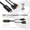 Picture of CLUB3D HDMI 2.0 TO DISPLAYPORT 1.2 4K60HZ HDR M/F ACTIVE ADAPTER Black