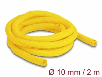 Attēls no Delock Woven Sleeve self-closing heat-resistant 2 m x 10 mm yellow