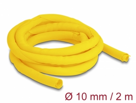 Picture of Delock Woven Sleeve self-closing heat-resistant 2 m x 10 mm yellow