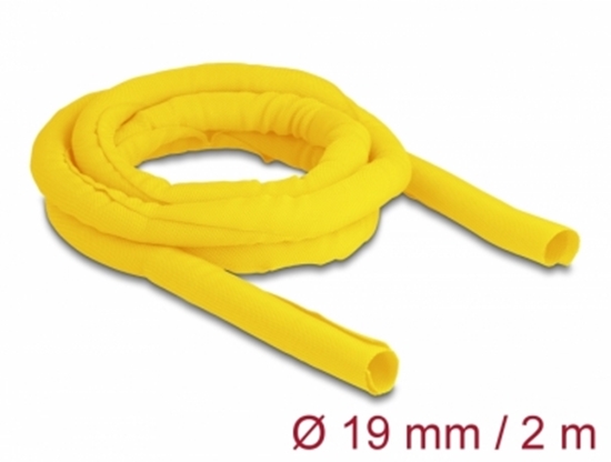 Picture of Delock Woven Sleeve self-closing heat-resistant 2 m x 19 mm yellow