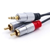 Picture of Kabel 2xRCA / Mini Jack 3.5mm | 3m | czarny 