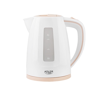 Attēls no Adler AD 1264 electric kettle 1.7 L 2200 W Hazelnut, White