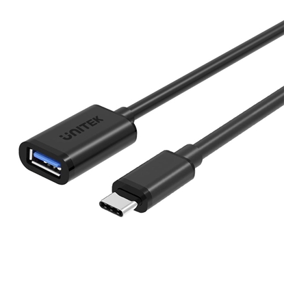 Picture of UNITEK Y-C476BK USB cable 0.2 m USB 3.2 Gen 1 (3.1 Gen 1) USB C USB A Black