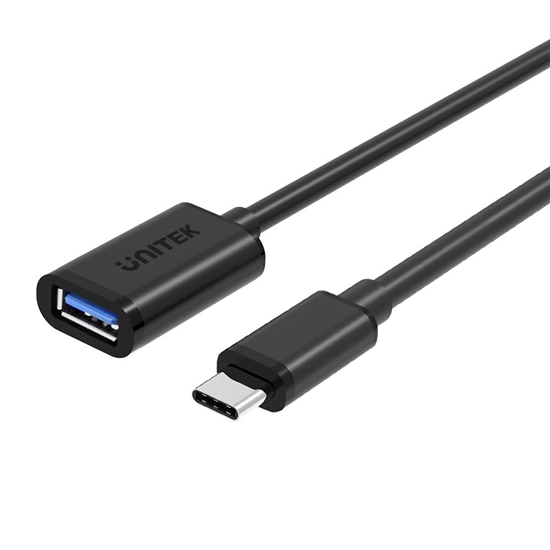 Изображение UNITEK Y-C476BK USB cable USB 3.2 Gen 1 (3.1 Gen 1) 0.2 m USB C USB A Black