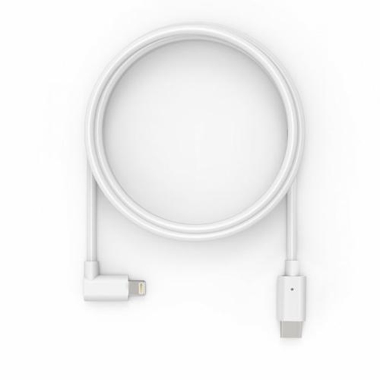 Picture of Compulocks 6ft USB-C Male to 90 Degree Lightning Charging Cable Right Angle White