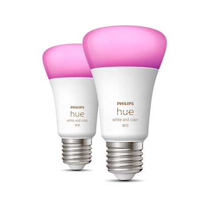 Attēls no Philips Hue White and colour ambience A60 – E27 smart bulb – 800 (2-pack)