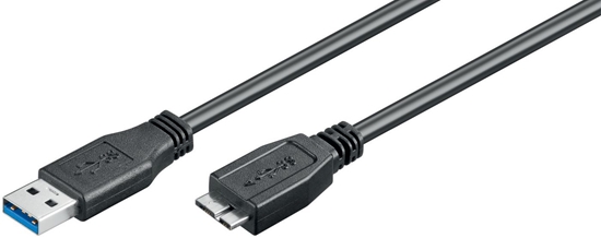 Изображение Kabel USB MicroConnect USB-A - microUSB 1 m Czarny (USB3.0AB1MICRO)