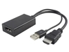 Picture of Adapter AV PremiumCord HDMI - DisplayPort + USB-A czarny