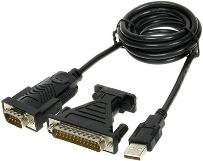 Picture of Kabel USB PremiumCord USB-A - RS-232 Czarny (ku2-232)