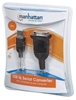 Picture of Manhattan USB-A to Serial Converter cable, 45cm, Male to Male, Serial/RS232/COM/DB9, Prolific PL-2303RA Chip, Equivalent to Startech ICUSB232V2, Black/Silver cable, Three Year Warranty, Blister