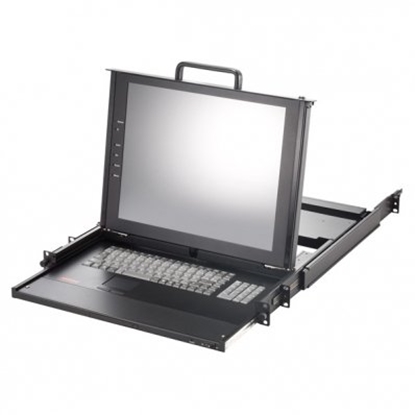 Picture of ROLINE 19" LCD KVM Console, 43 cm (17") TFT, VGA, USB + PS/2, Swiss