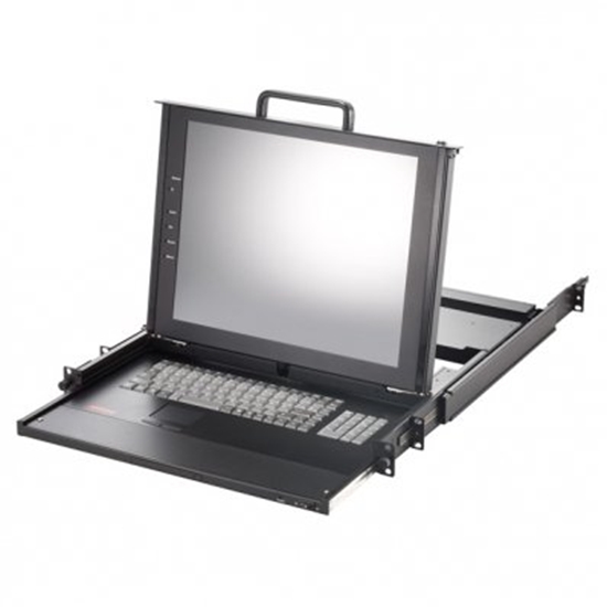 Picture of ROLINE 19" LCD KVM Console, 43 cm (17") TFT, VGA, USB + PS/2, Swiss