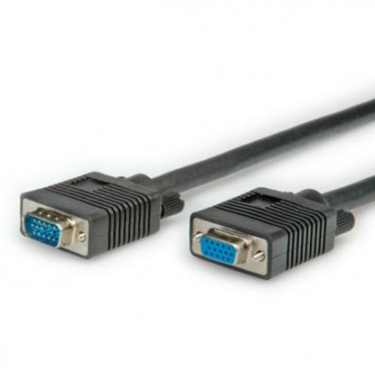 Picture of ROLINE HQ VGA Cable, HD15, M/F 2 m