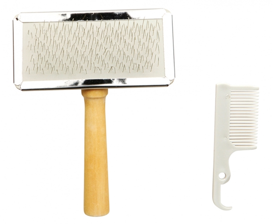 Изображение TRIXIE 2354 Silver, White, Wood Cat (animal) / Dog Brush